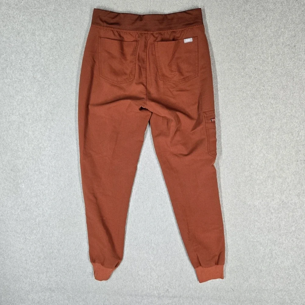 FIGS Women Scrub Pants XS Rust Jogger Zamora Zipper PO#35589 27